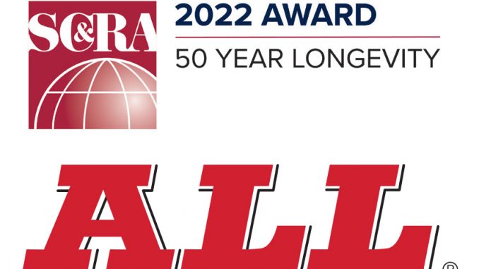 ALL/SCRA.indd ALL Erection & Crane Rental Receives Longevity Award from SC&RA